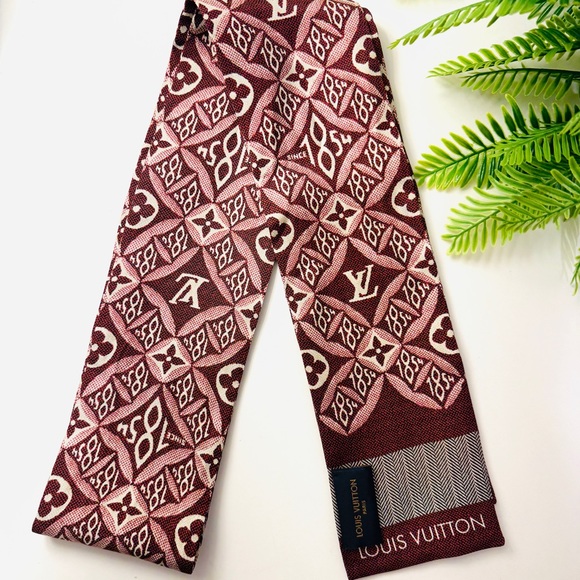 Louis Vuitton Silk Motif Since 1854 Bandeau Scarf NWOT - Picture 3 of 10